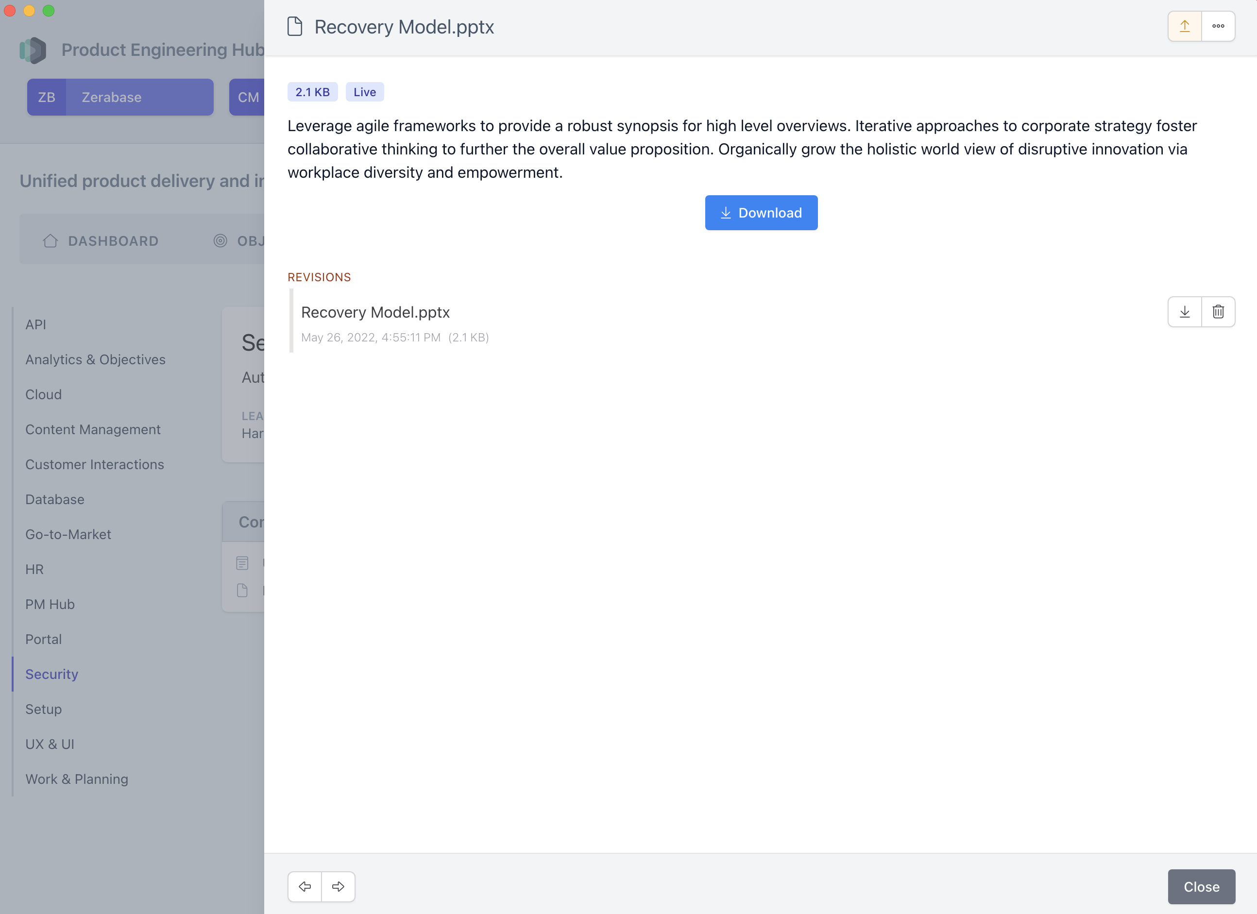 Versioning and file management